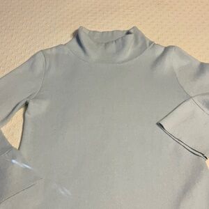 Burgess Sweater The Lauren Tunic size L light blue,cotton cashmere,side pockets